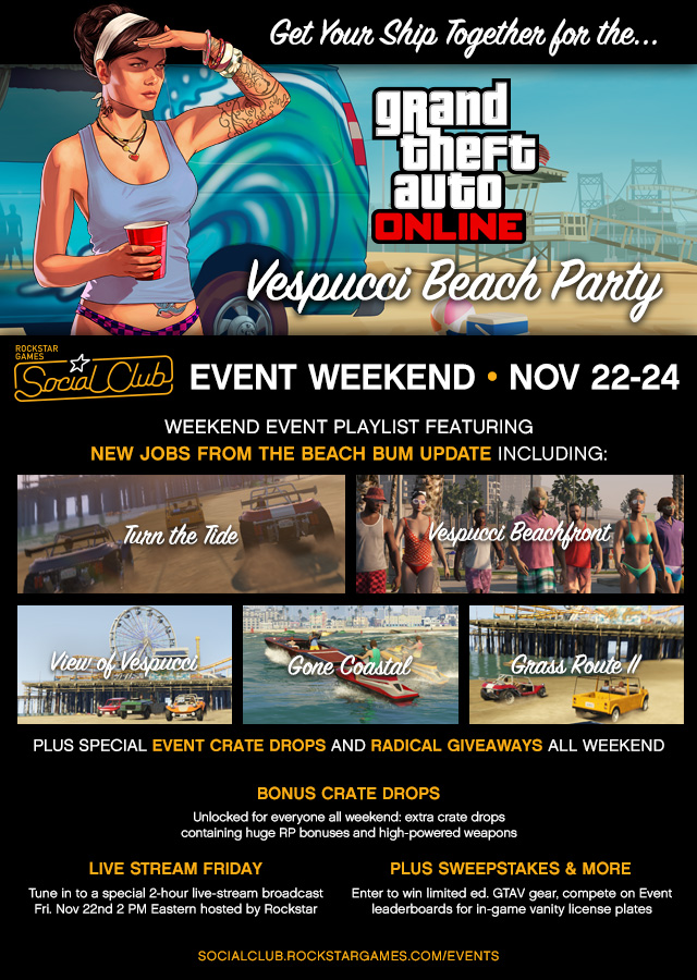 GTA Online Free Beach Bum Update Hits Next Week: New Weapons, Vehicles,  Jobs and More - Rockstar Games