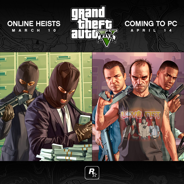 GTA 5 Heists and PC Release Dates