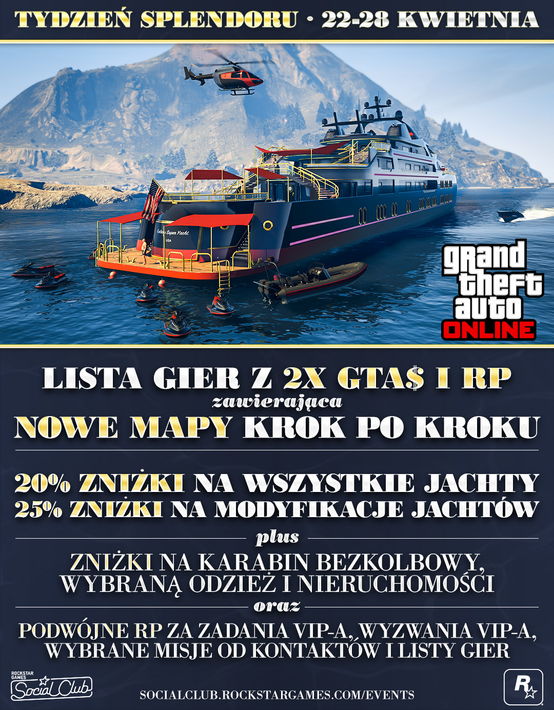 Tydzien Splendoru Znizki Podwojne Rp I Nowe Mapy 22 28 Kwietnia Gta Series Pl