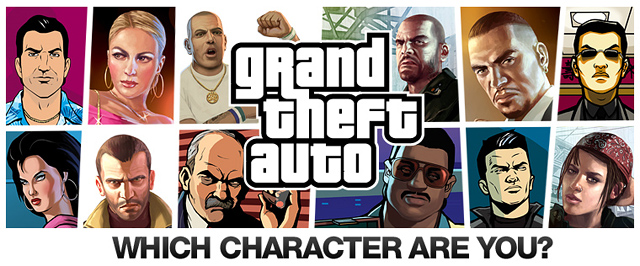 Which Grand Theft Auto Character Are You? Application for Facebook