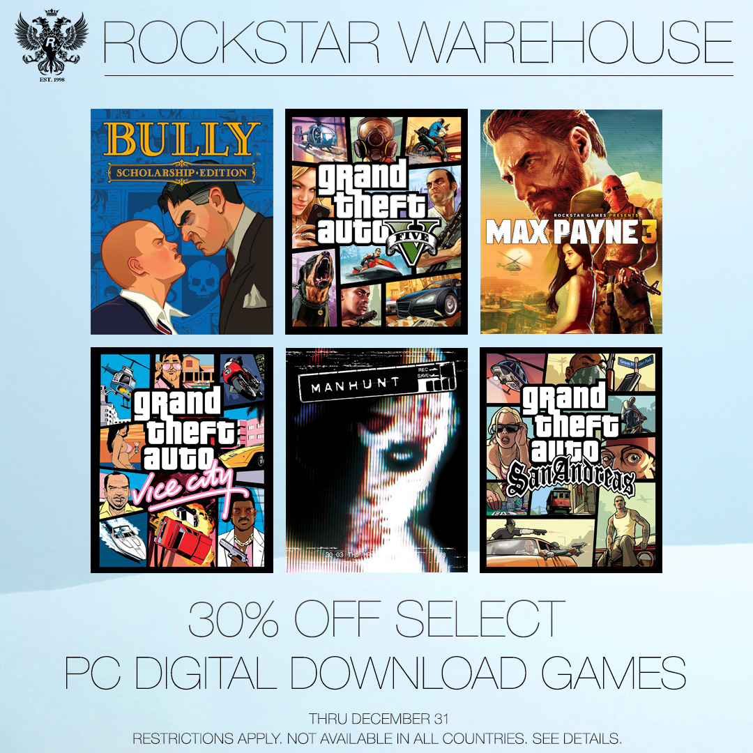 Reserve o seu download do GTAV para PC na Rockstar Warehouse agora