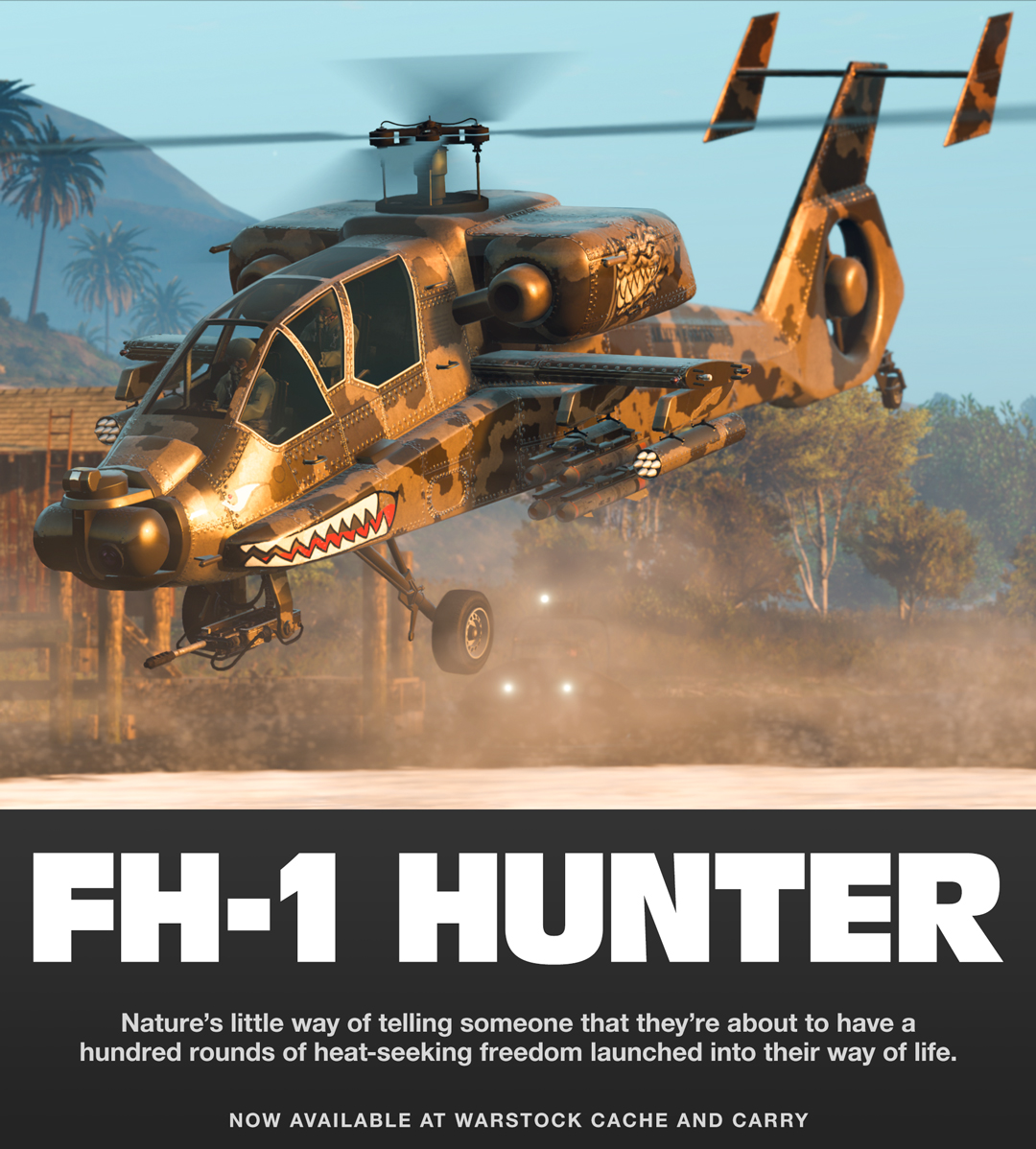 Now in GTA Online Hunter Attack Chopper, 16 New Transform Races and