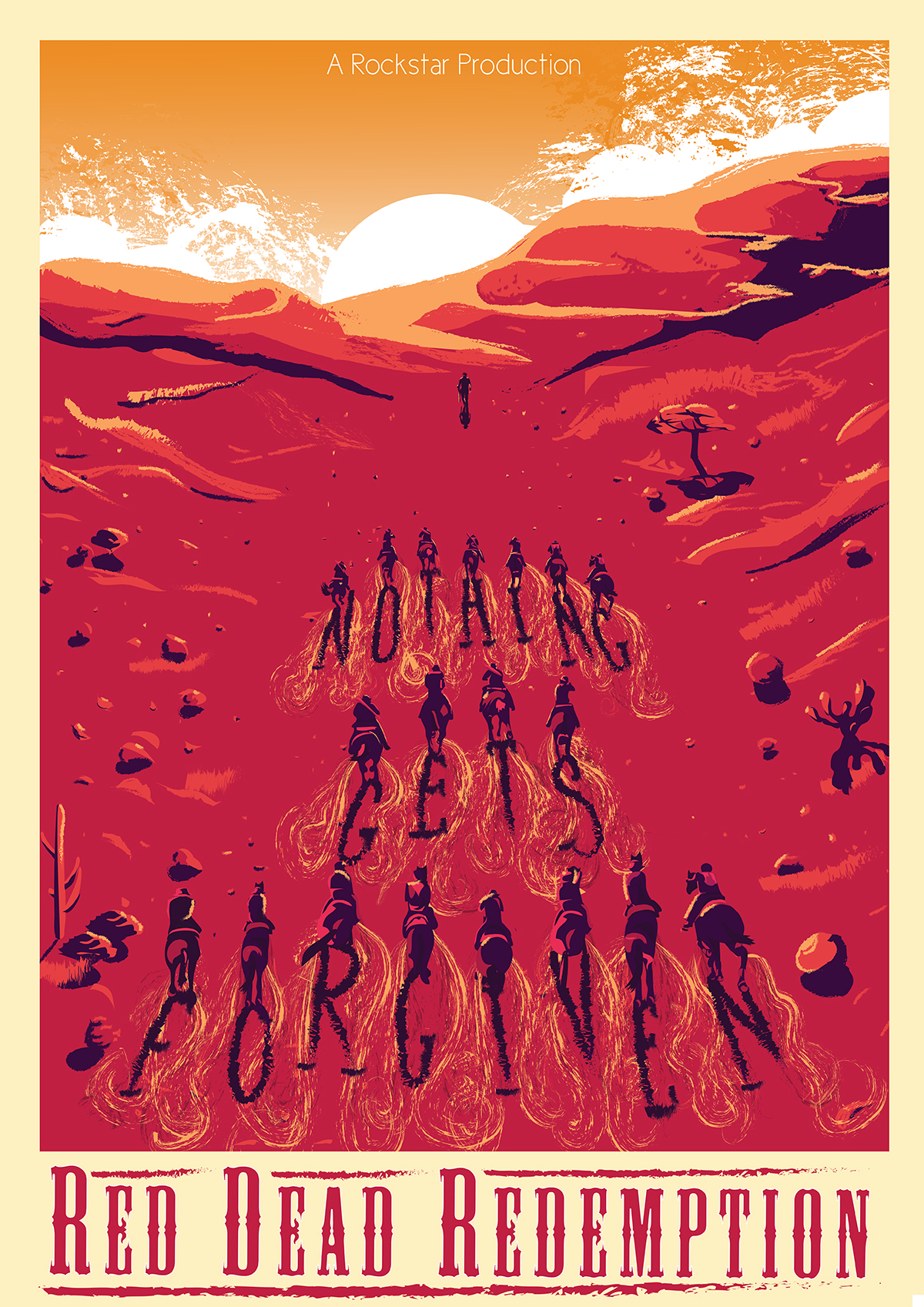 Fan Art: Red Dead Redemption Poster by Kath Anderson - Rockstar Games