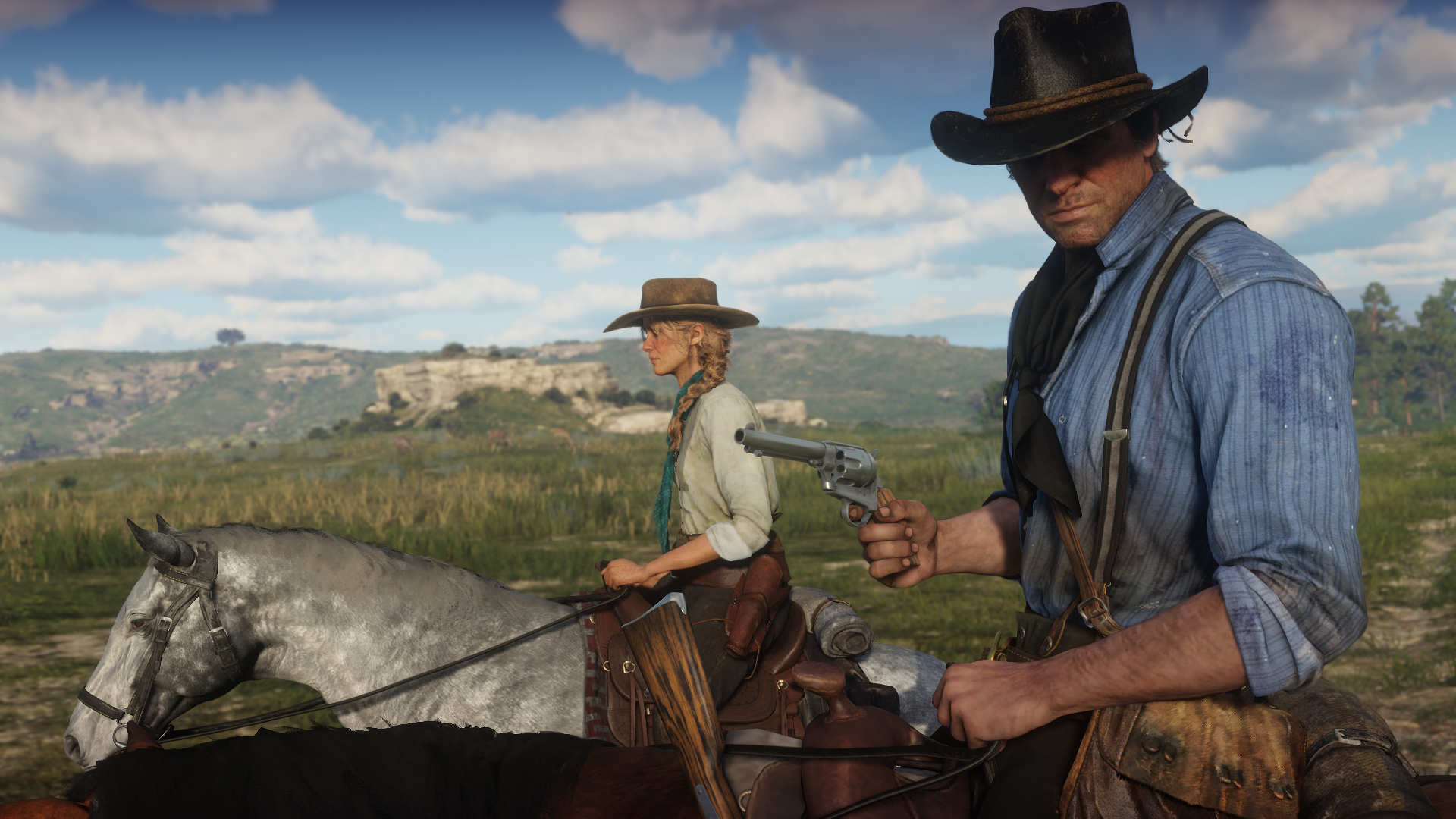 Red Dead Redemption 2 Characters on horseback