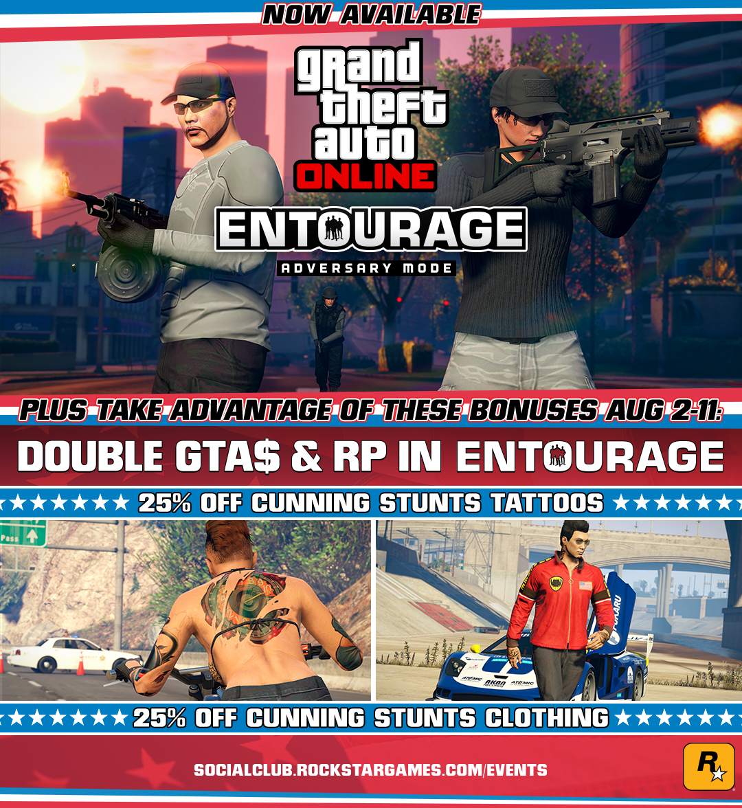 GTA Online Stunt Race Creator and Entourage Mode Now Available - Rockstar  Games