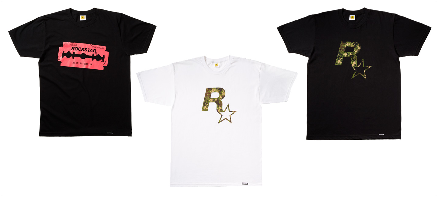 Rockstar Warehouseに迷彩Tシャツ&カミソリTシャツが新登場、デジタル