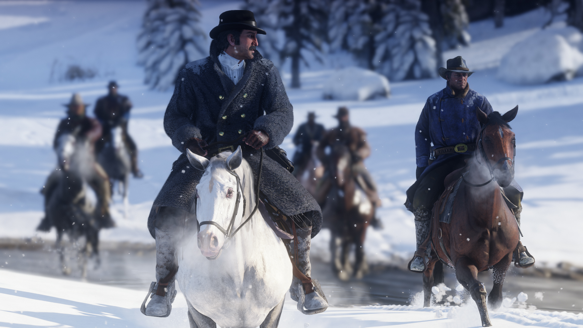 Red Dead Redemption 2 - Riding in the snow 