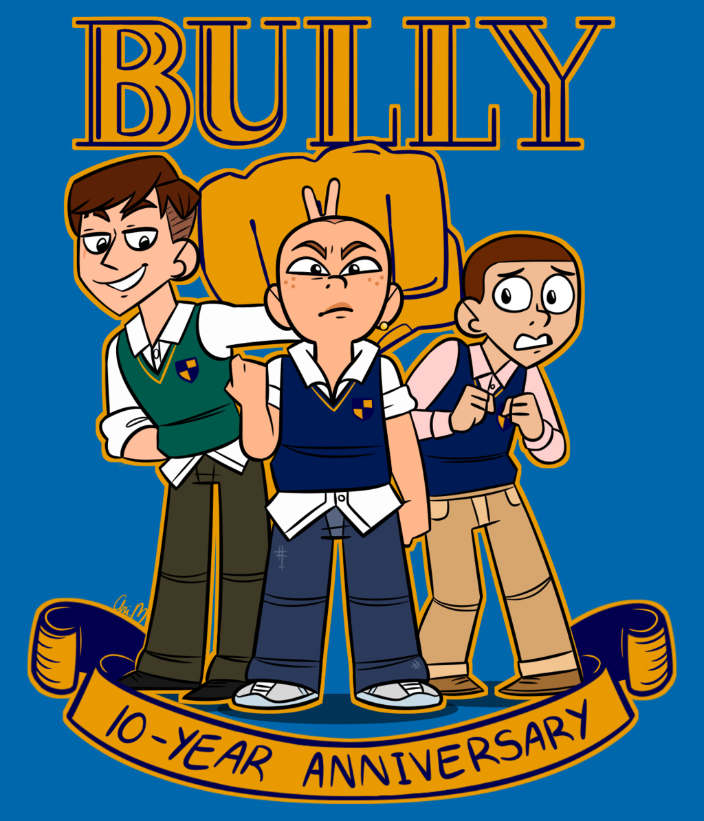 fan art by aripng bully 10 year anniversary rockstar games