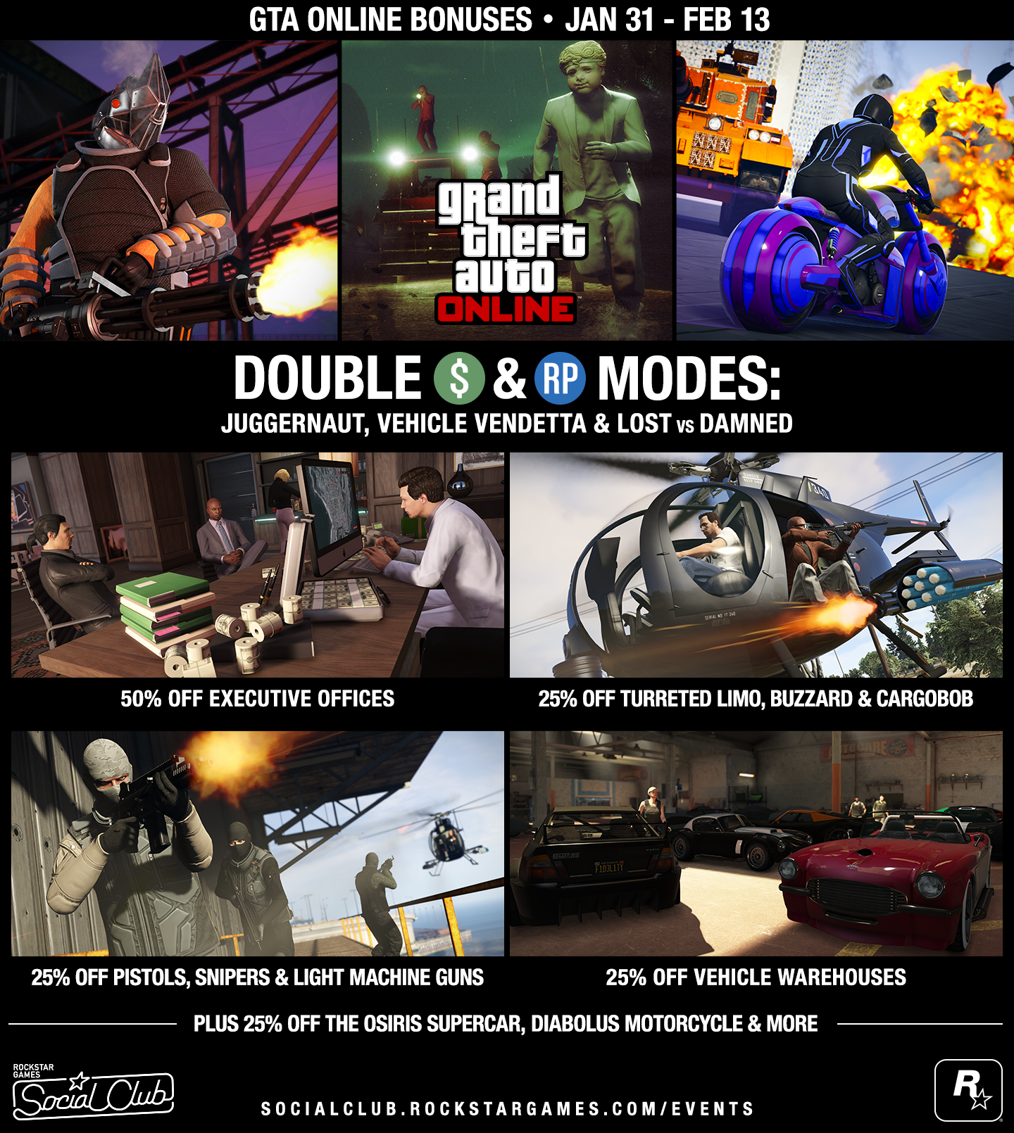 Gta Online Double Gta Modes Executive Office Sale Last Chance To Transfer Your Character More Rockstar Games