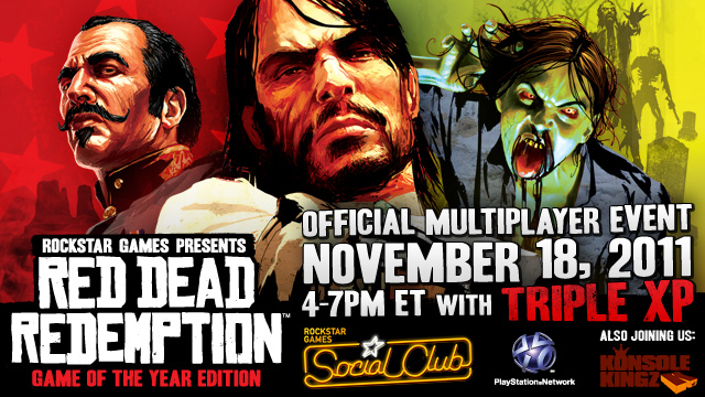 flydende software korruption Triple XP, Limited-Edition Controller Giveaway and More in this Week's Red  Dead Redemption & Undead Nightmare PSN Official Social Club Multiplayer  Event (November 18, 4-7 PM Eastern) - Rockstar Games
