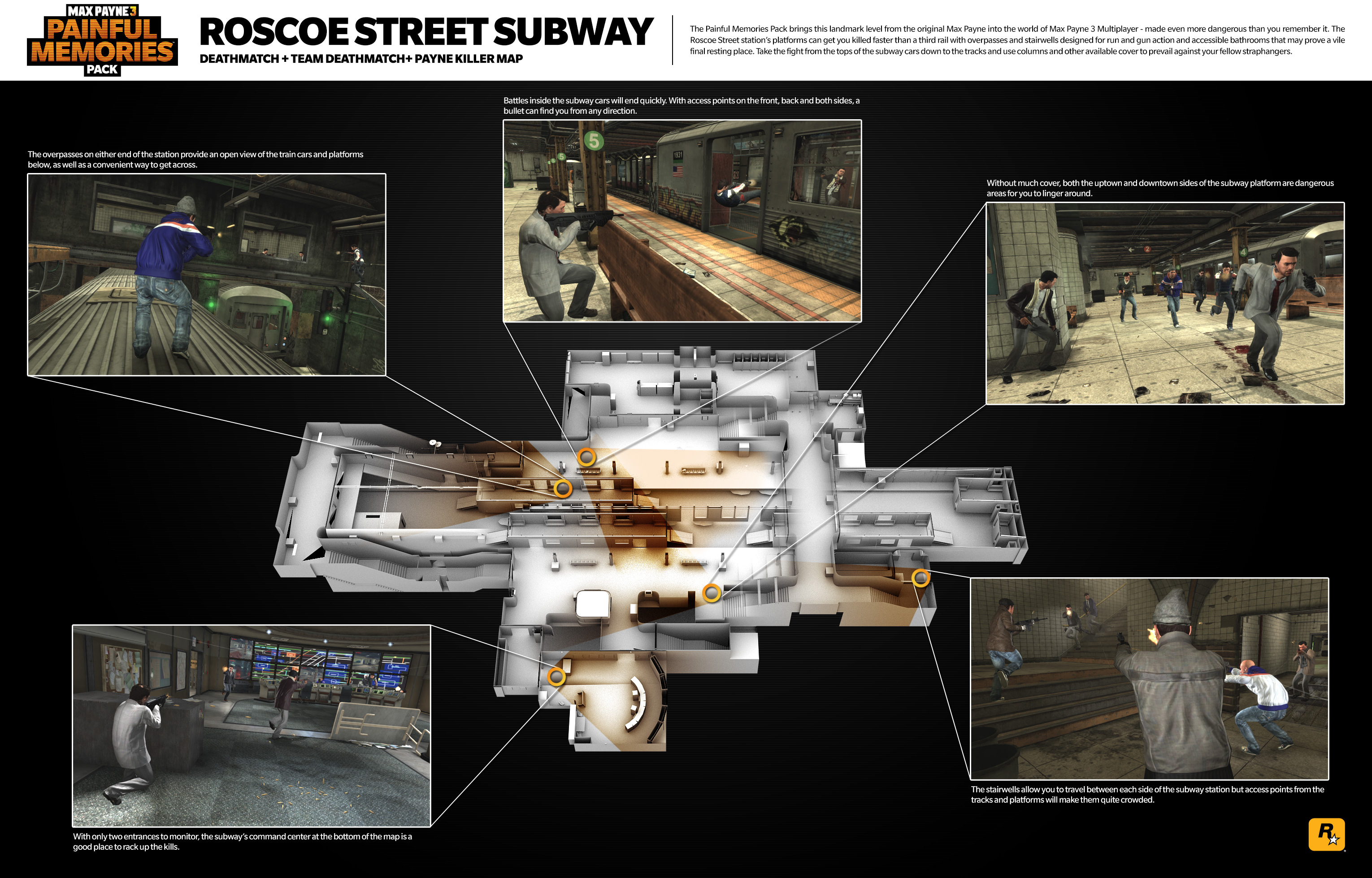 Ombre Solide: Max Payne 3 Painful Memories DLC, le mappe