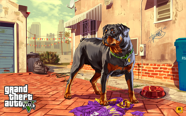 DOGS TEAM: Atores de Grand Theft Auto 5 posam juntos para uma foto