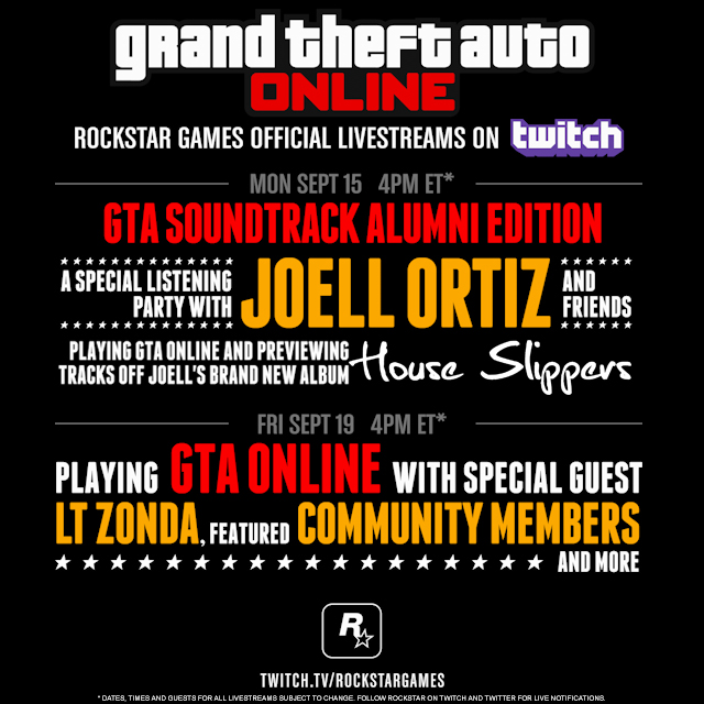 Twitchで今週配信される Gtaオンライン ライブストリームにltzonda Joell Ortizなどが登場 Rockstar Games