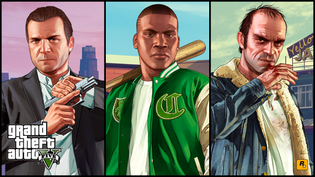 Grand Theft Auto V: Michael. Franklin. Trevor. 