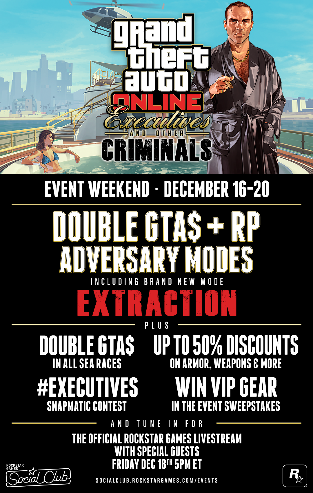 The Executives Other Criminals Event Weekend In GTA Online Dec