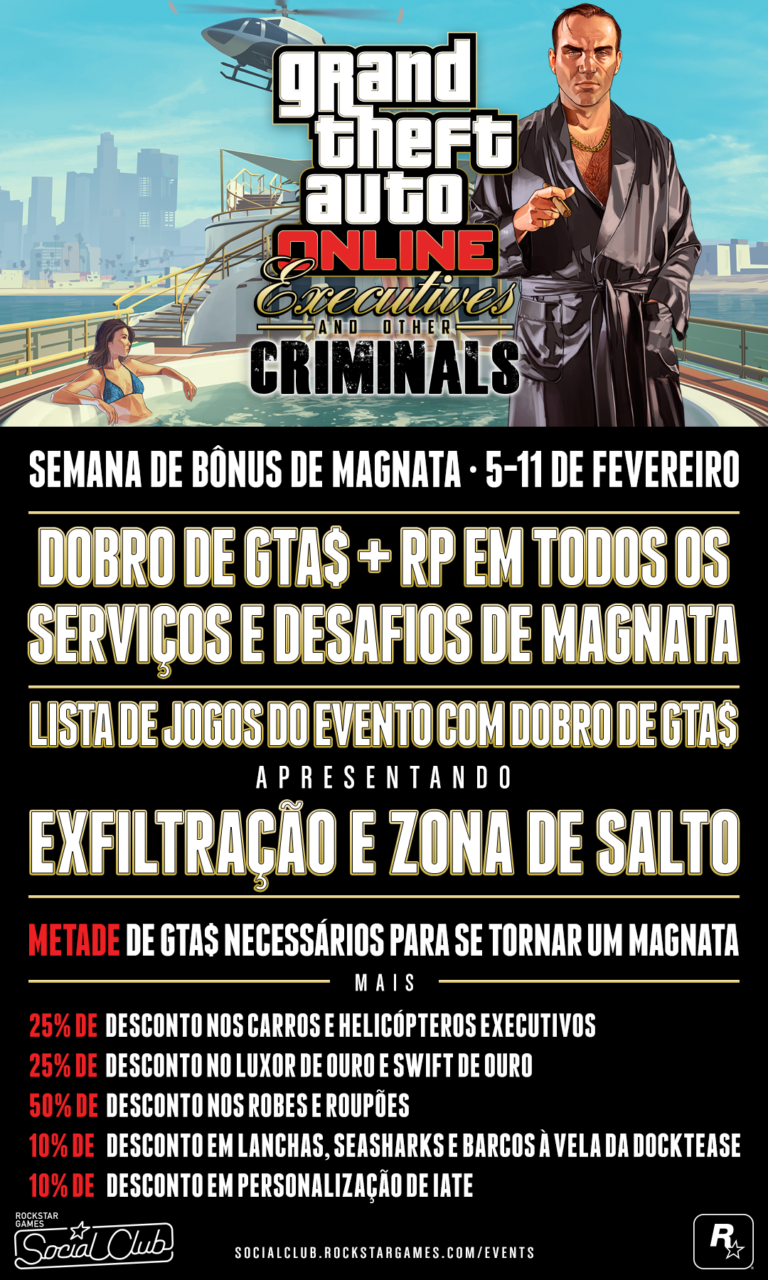 GTA Online: 4x de recompensas em desafios e eventos do Modo Livre