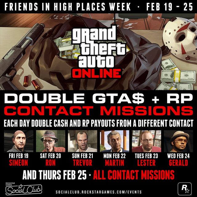 Gta online double rp store and cash today