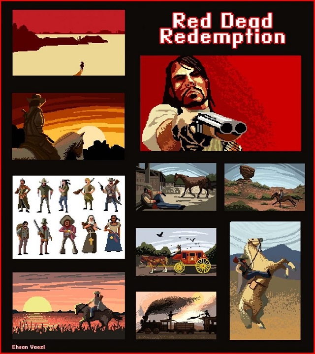 Rockstar Fan Art Retro Red Dead Los Santos Google Map Lamar Speed